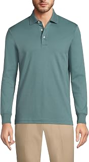 Lands' End Men's Long Sleeve Supima Polo