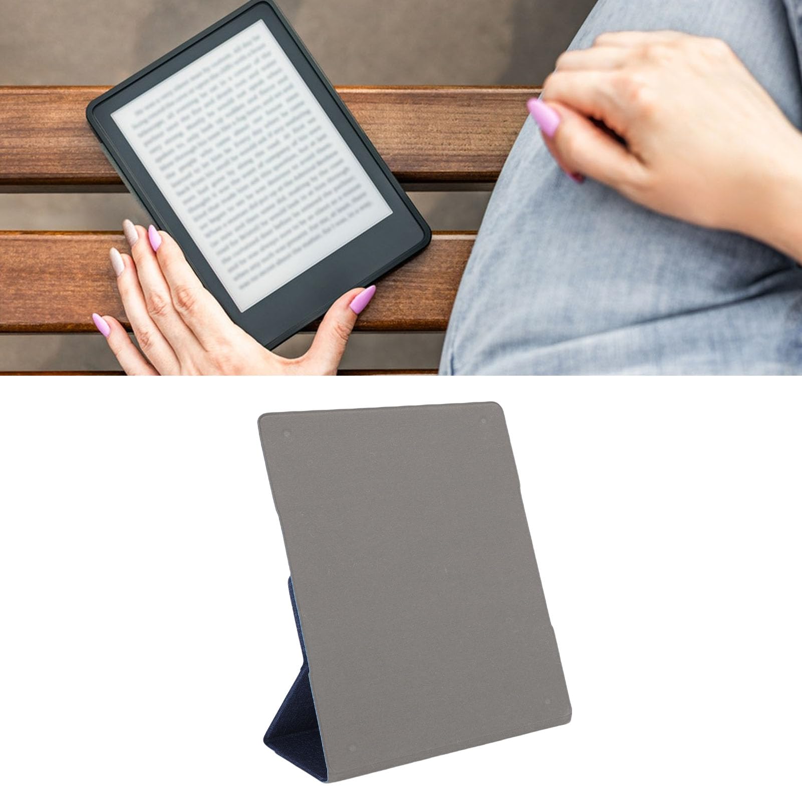 Asixxsix Custodia protettiva per Kindle Scribe 2022 2024 da 10,2 pollici, custodia con supporto in pelle PU premium per lettore di libri elettronici (blu navy)