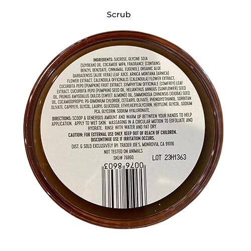 Miniatura 5 de Trader Joe's Pumpkin Body Scrub Silky Skin Sensation 8 oz - Paquete de 2