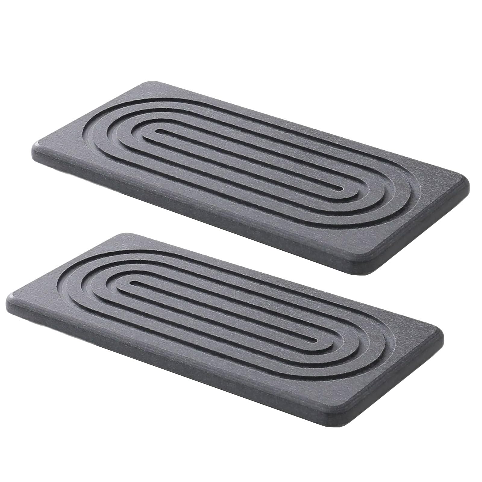 Jazuaiao 2Pieces Natural Water Absorbing Stone Soap Holder Tray for Bathroom Countertop and Sink Organization Counter Top Stylish Diatomite Countertop Stand
