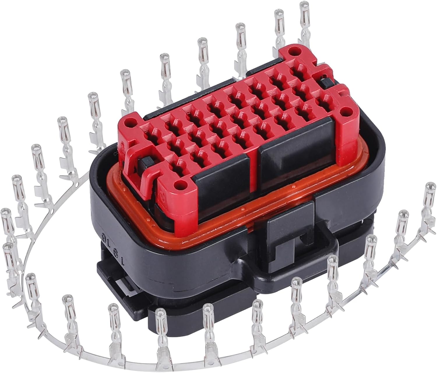 ECU Connector Plug Kit, Waterproof AMP Automotive Female ECU Socket with Terminals (23 Pin)