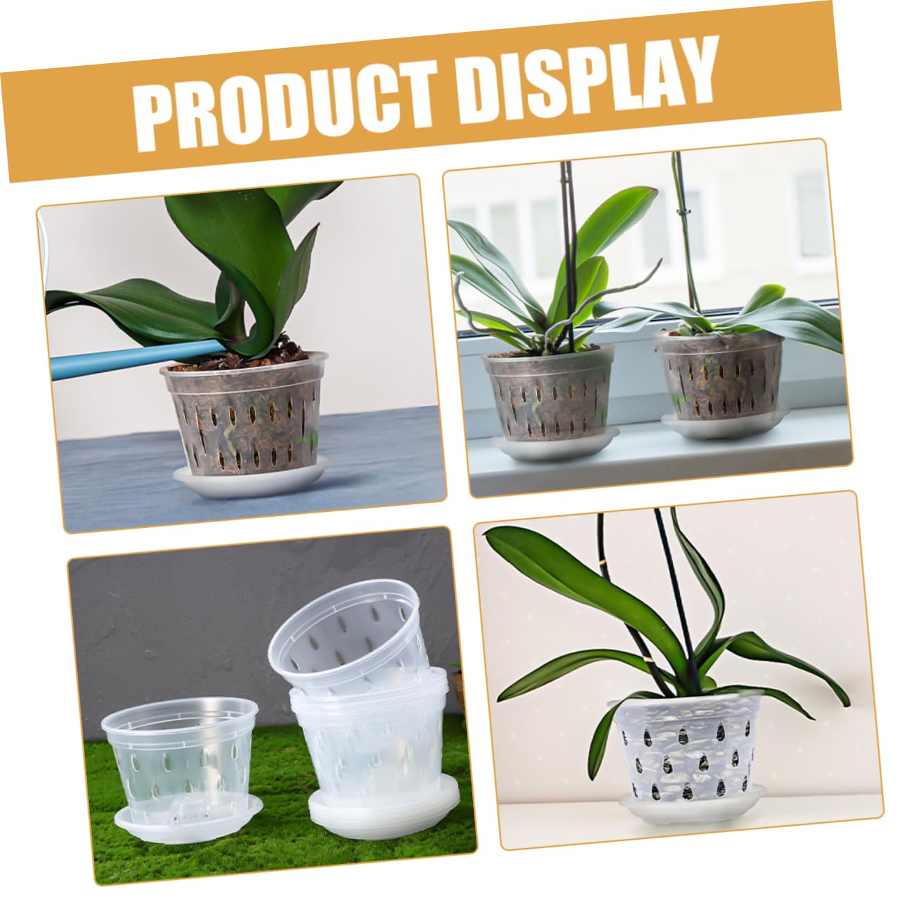 POPETPOP 15 Zestawów Doniczek Phalaenopsis Dekoracyjne Doniczki Na Storczyki Doniczki Ogrodowe Na Storczyki Małe Oddychające