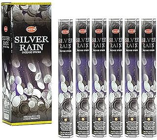 Hem Silver Rain - Box of Six 20 Gram Tubes Incense