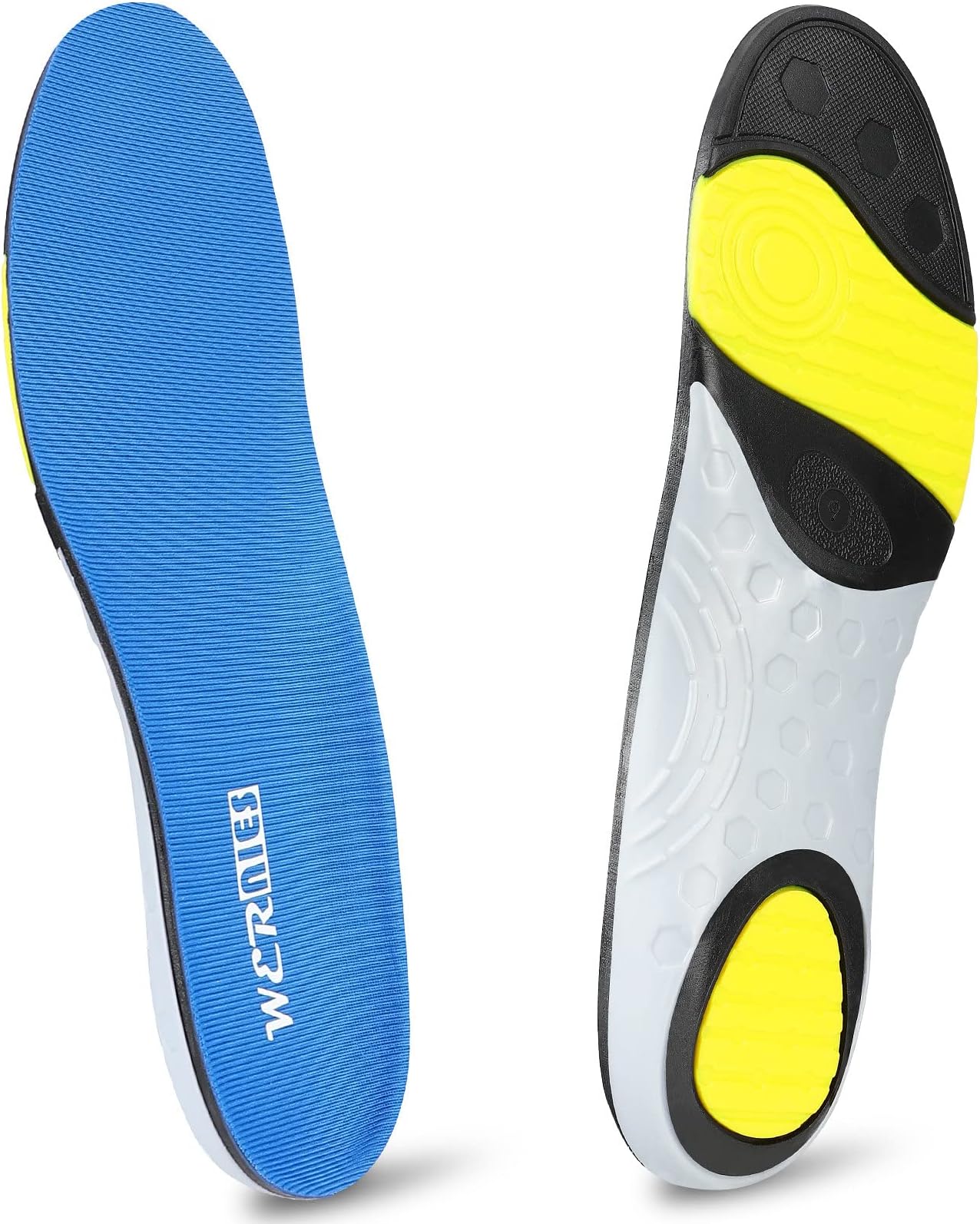 Wernies Running Shoe Insoles-Arch Replacement Sports Shoe Inserts-Comfort and Extra Support for Heavy Duty, Fits Work Boots, Casual Shoes & Sneakers