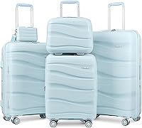 Vista 1 de Melalenia Luggage Sets 3 Piece Expandable Suitcase Set, PP Hardshell Suitcase with Spinner Wheels,Lightweight Carry On Luggage with TSA Lock for
