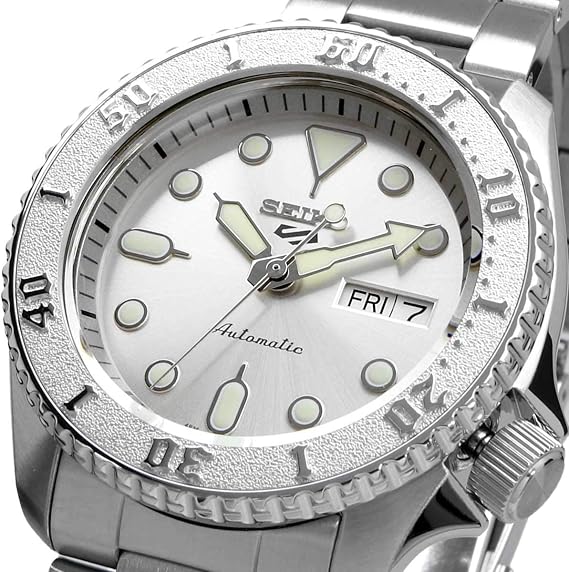 Seiko 5 SPORTS SRPE71K1 Automatic Mechanical Wristwatch, Men's, Seiko Five Sports, Street Style, Street Style, Silver