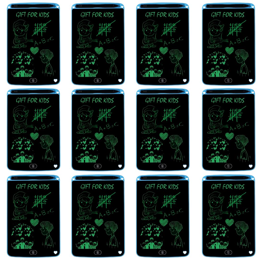 Storio Birthday Party Return Gift Pack of 12 LCD Writing Tablet 8.5 Inch Size for Kids 5+ Years | Pack of 12