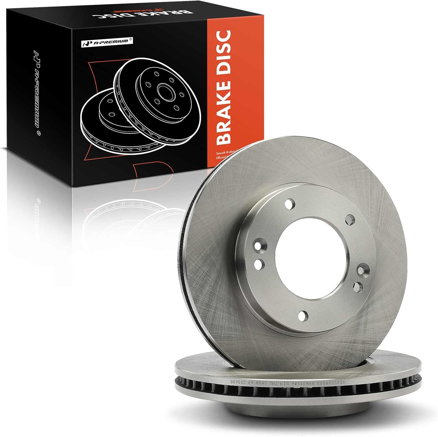 A-Premium 11.79 inch (299.5mm) Front Vented Disc Brake Rotors Compatible with Select Kia Models - Sorento 2003 2004 2005 2006, 2-PC Set