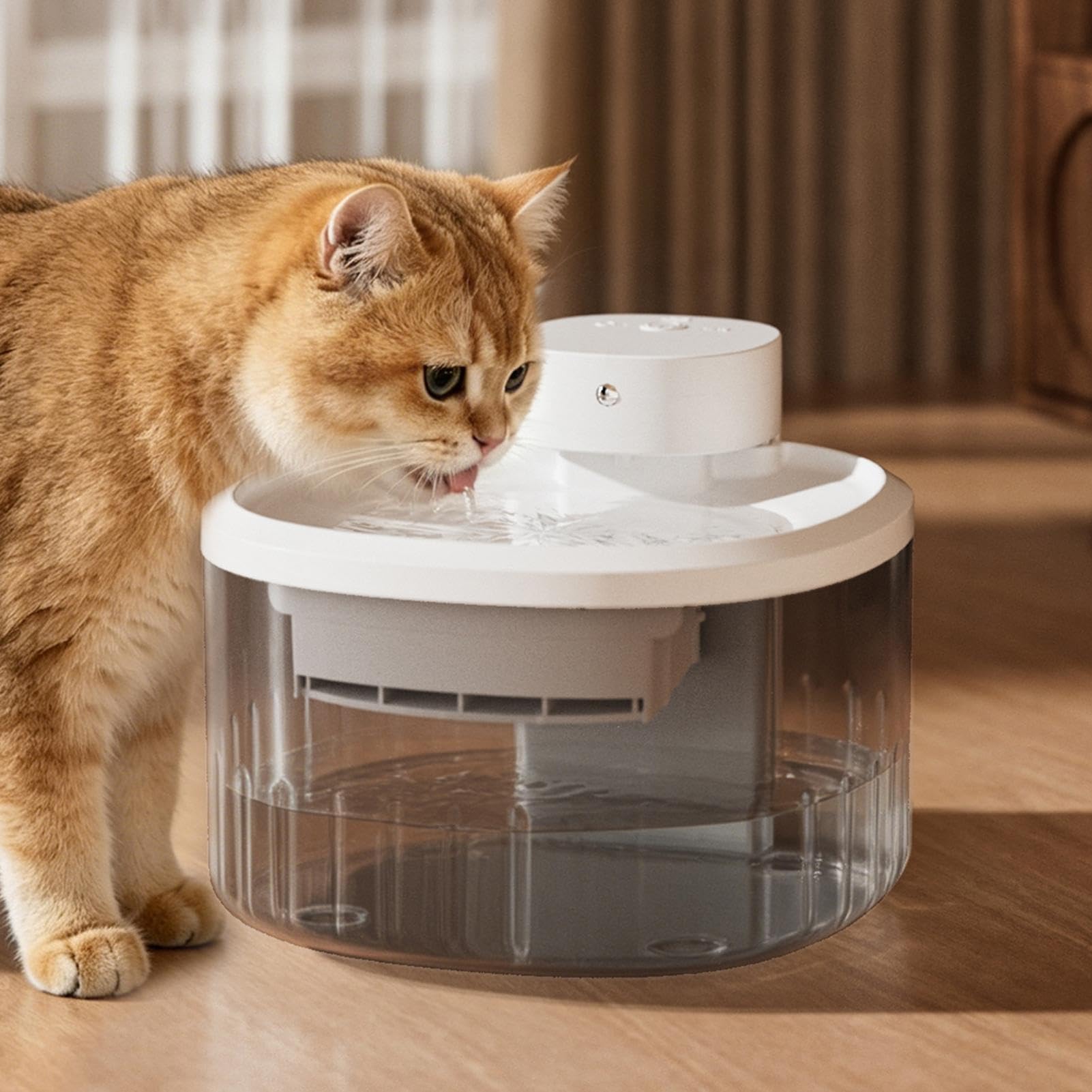 Fuente Con Agua Para Gatos Interior Dispensador silencioso 3,5 L bebida | Dispensador Fuente Agua Gatos para Razas Pequeñas Medianas Grandes Salón Dormitorio Balcón