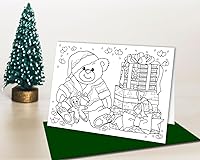 Vista 8 de Tarjetas de Navidad para colorear para adultos y niños