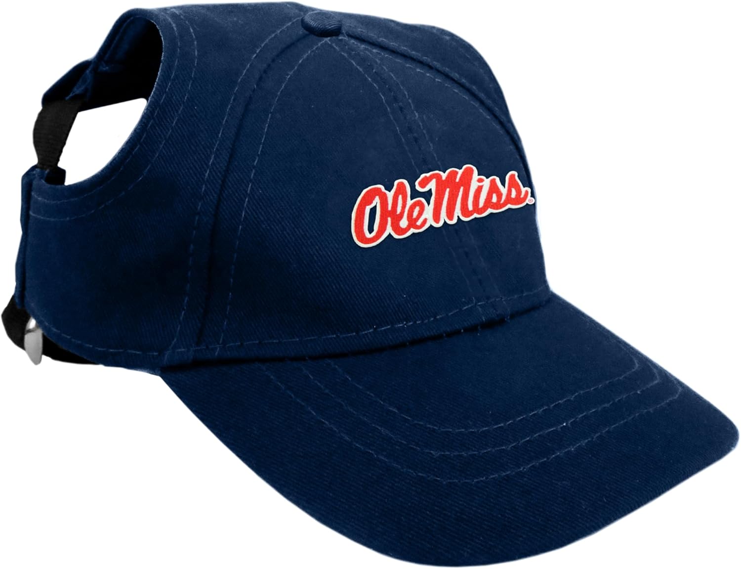 Littlearth NCAA Mississippi Old Miss Rebels Pet Baseball Hat, Team Color, Small
