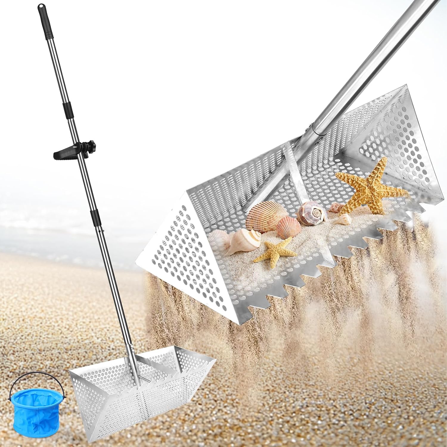 Sand Pro Rakes Amazon.com : Sand Flea Rake for Beach, Stainless Steel Sand Scoop and ...