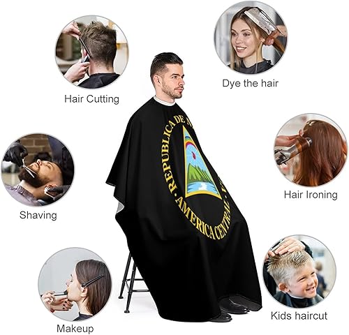 Miniatura 3 de Capa de peluquería para adultos, diseño de bandera de Nicaragua, ligera, para cortar el pelo, delantal