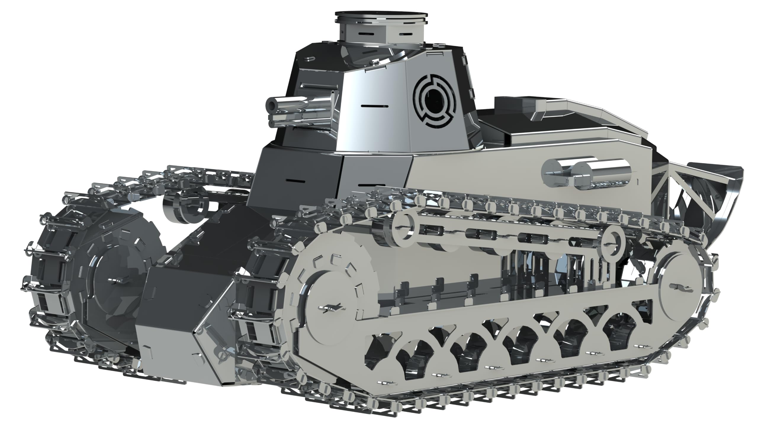 Char FT-17 puzzle 3D métal pour concentration et décoration de bureau - 7