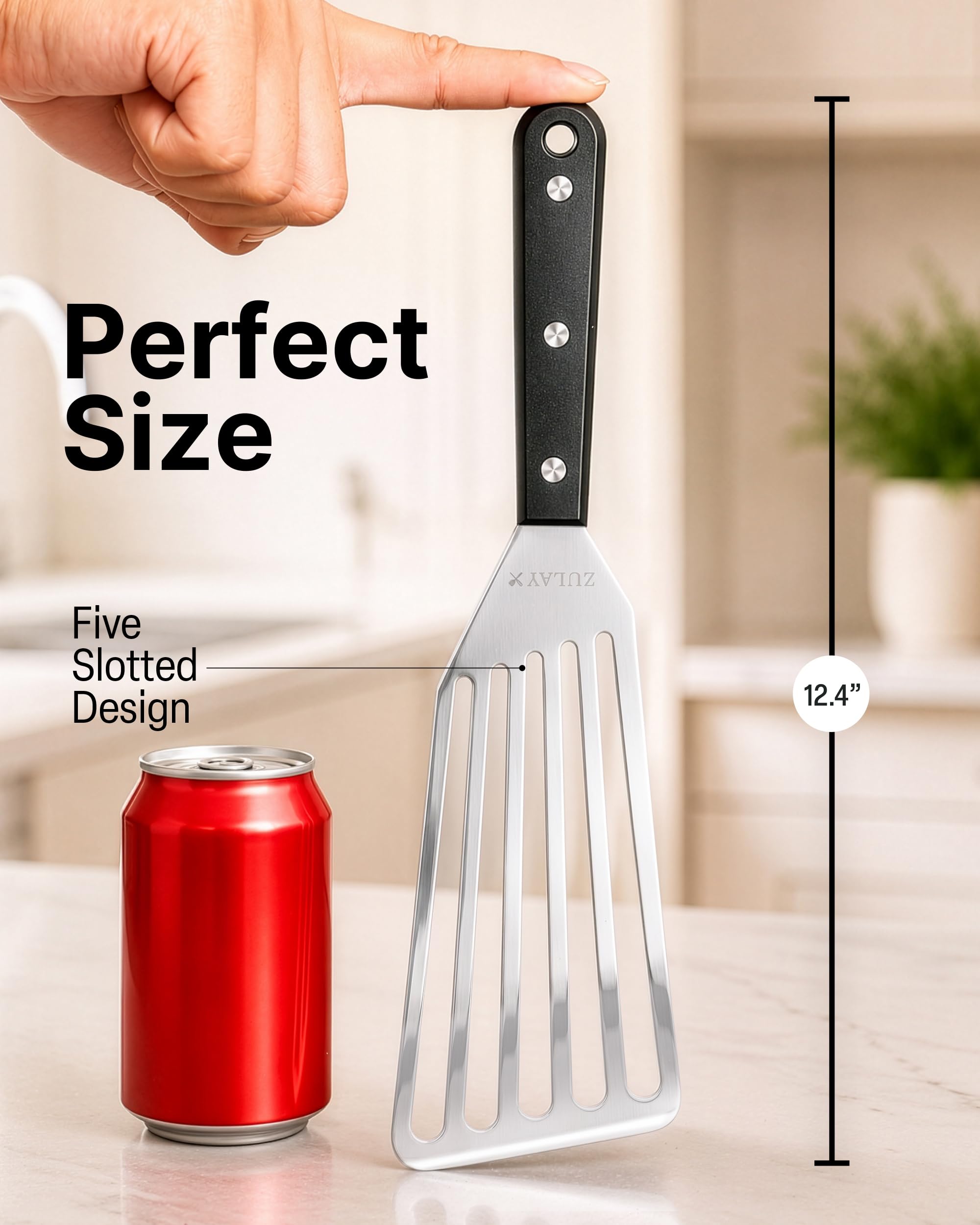 Zulay Kitchen Fish Turner - Perfect Flip! -10