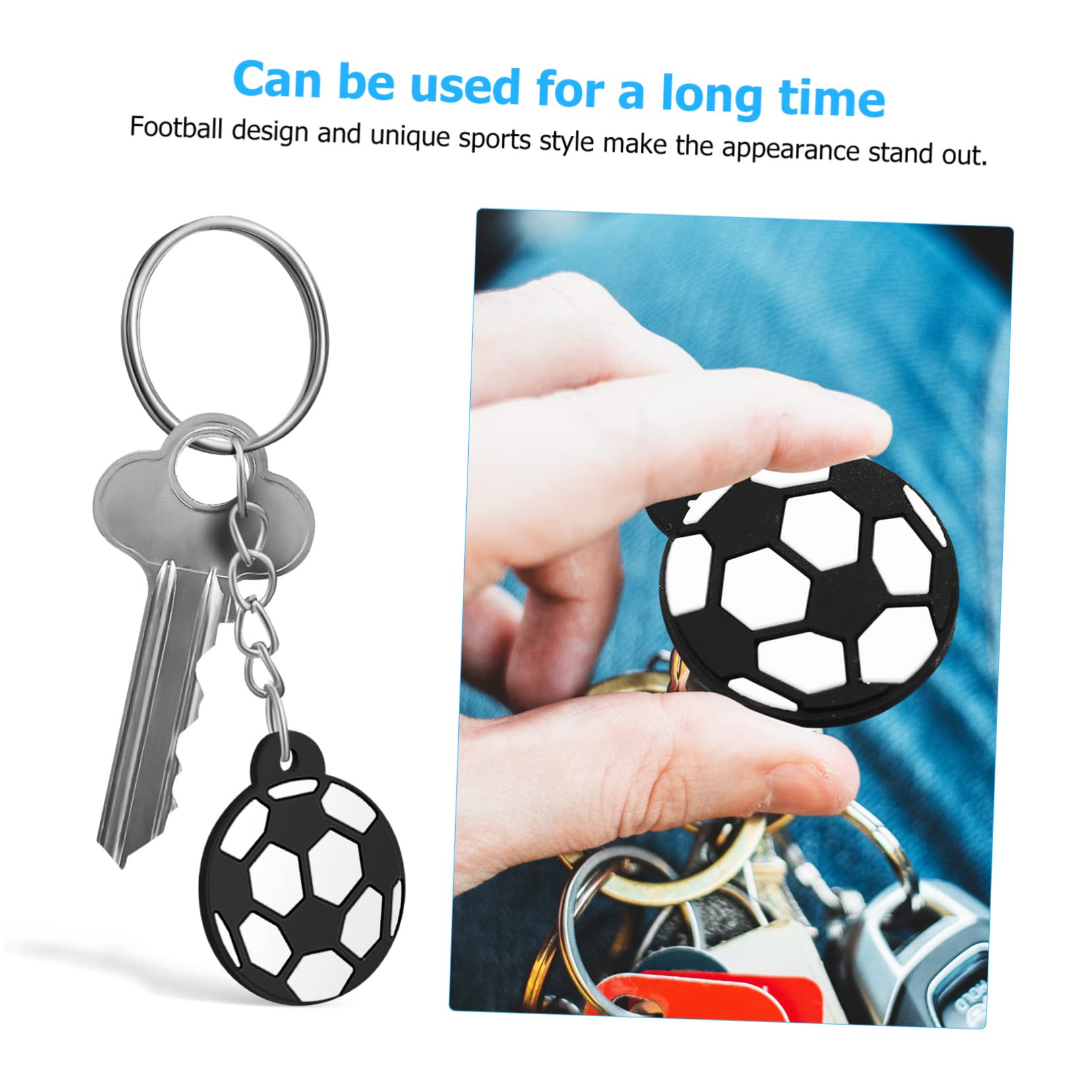 Abaodam 5 Sätze Teiliges Fußball Schlüsselanhänger Mit Pvc Soft Schlüsselringen Kreative Fußball Anhänger Für Rucksäcke Taschen Und Partygeschenke Leichte Sport Deko Für 24 Stück * 5