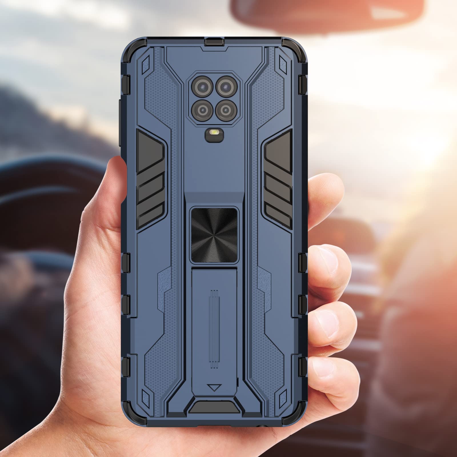Funda para Xiaomi Redmi Note 15 Pro 5G, Carcasa Antigolpes con Soporte anular metálico, Case Protectora de Grado Militar, Azul — view 761