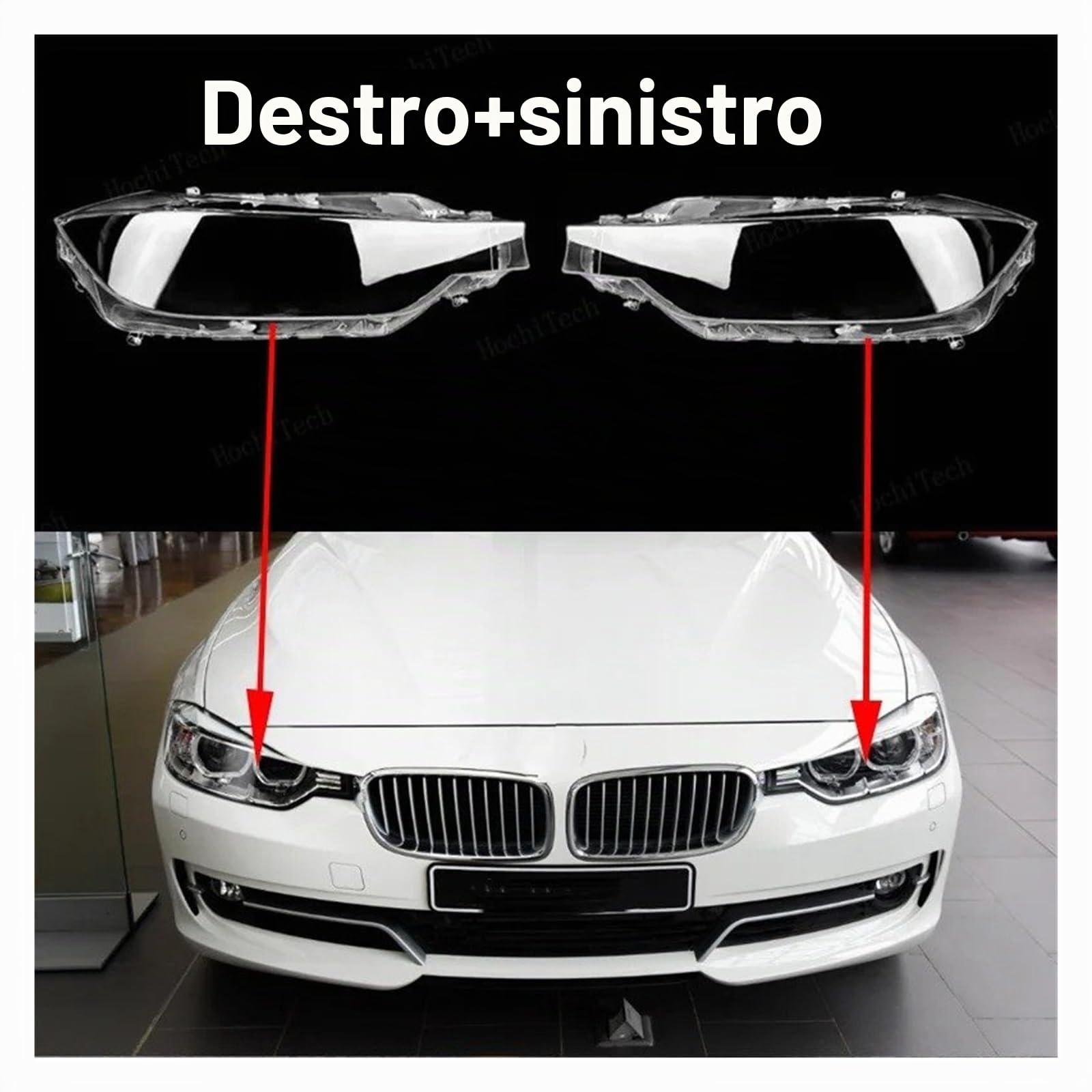 Fari Copertura Trasparente Per Fari Anteriori, Coprilampada In Vetro Per BMW Serie 3 F30 F31 F35 2013-2015 Fanali Anteriori
