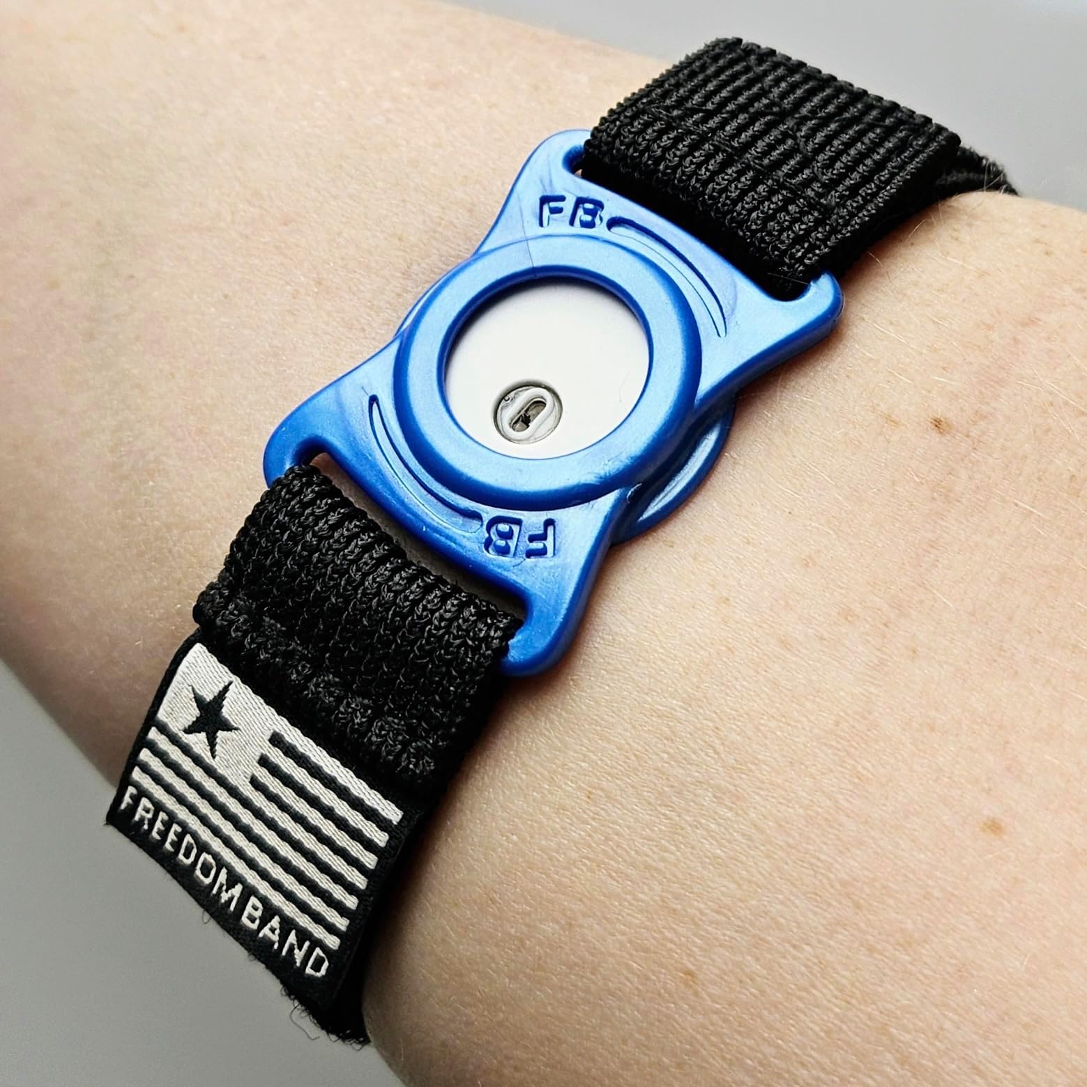 4-18" Inch Adjustable Freedom Band for Freestyle Libre 3 : Transmitter Protection Sensor Cover Arm & Leg Band -No More Adhesive Patches (4-18" Active Band, Black) (Dark Blue)