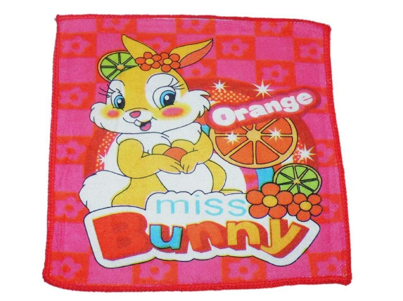 Aviyansh Enterprises Three+Three+SIX Towel Soft Printed Multicolored with Toys Roses Handkerchief for Kids, Girls or Women(Pack of 6) Multi Color