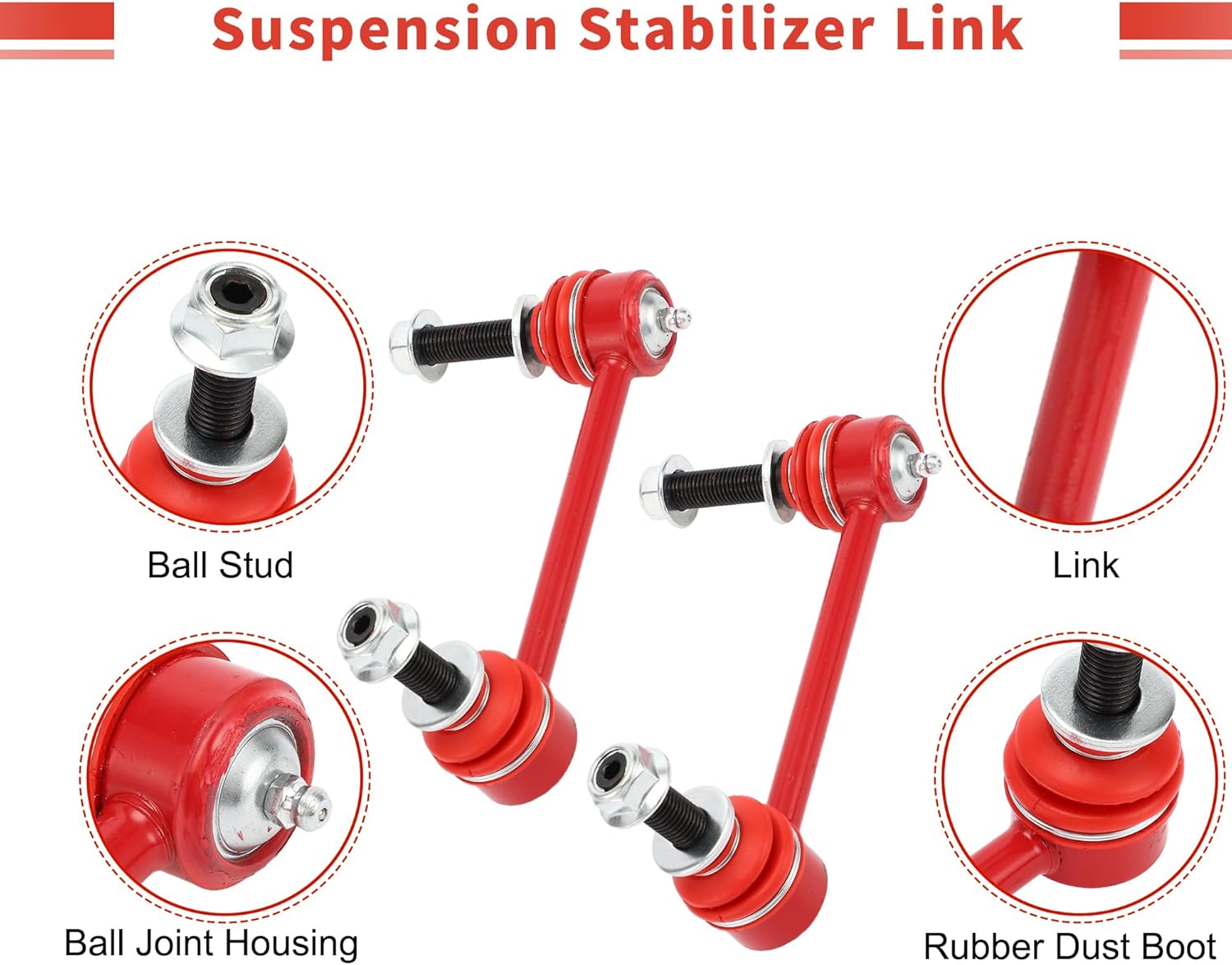 X AUTOHAUX 2 Pcs Front Sway Bar Links Stabilizer Link Kit for Toyota Tacoma 2WD 2005-2017 for Toyota Tacoma 4WD 2005-2017 Suspension Kit No.K80946/K80948