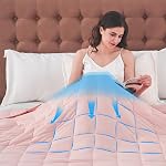yescool Weighted Blanket for Adults (60” x 80”, Pink) Cooling Heavy Blanket Perfect for 190-210 lbs, Queen Size Breathable Blanket with Premium Glass Bead,Machine Washable
