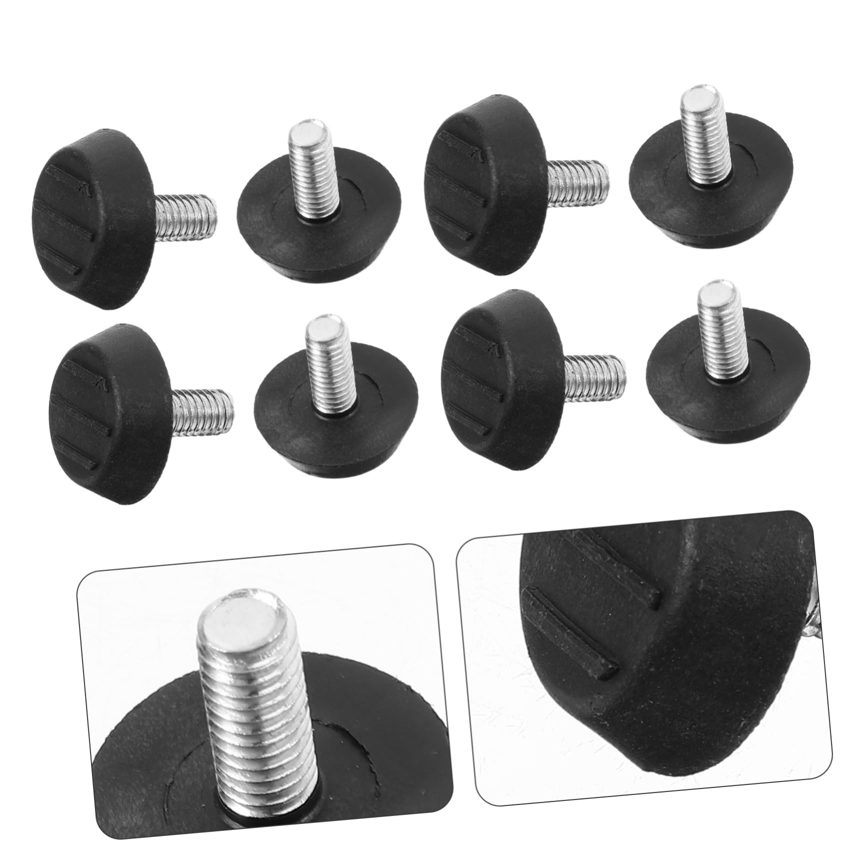 MAGICLULU 100stücke Verstellbare Möbel Füße Mit Gummibasis Zum Anschrauben Für Tisch Und Stuhl Inklusive Nivellierschrauben Für Stabile Befestigung