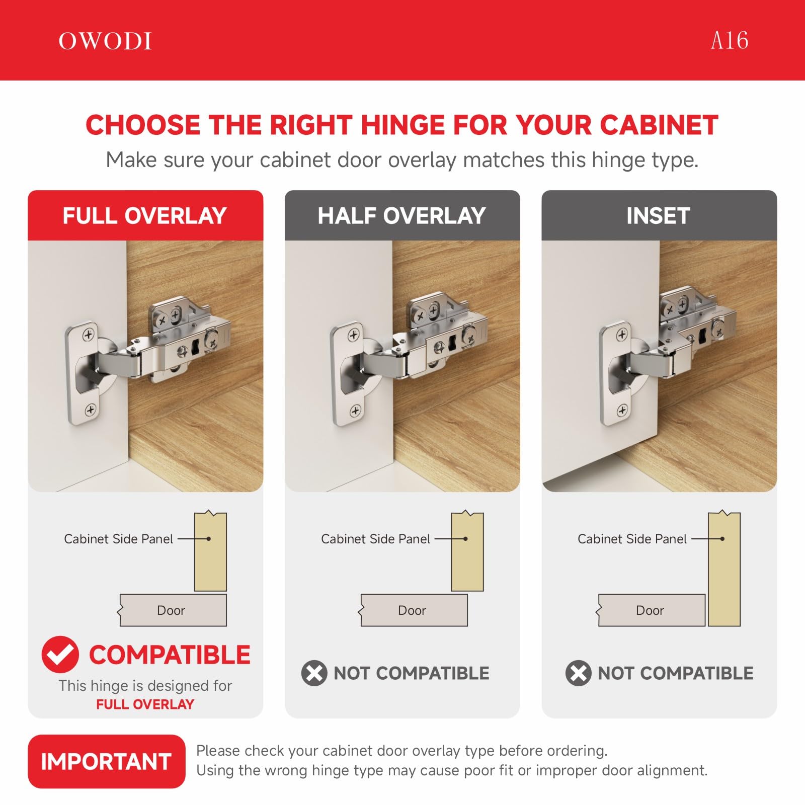 Full Overlay Cabinet Hinges - Soft Close & 3D Adjustment -2