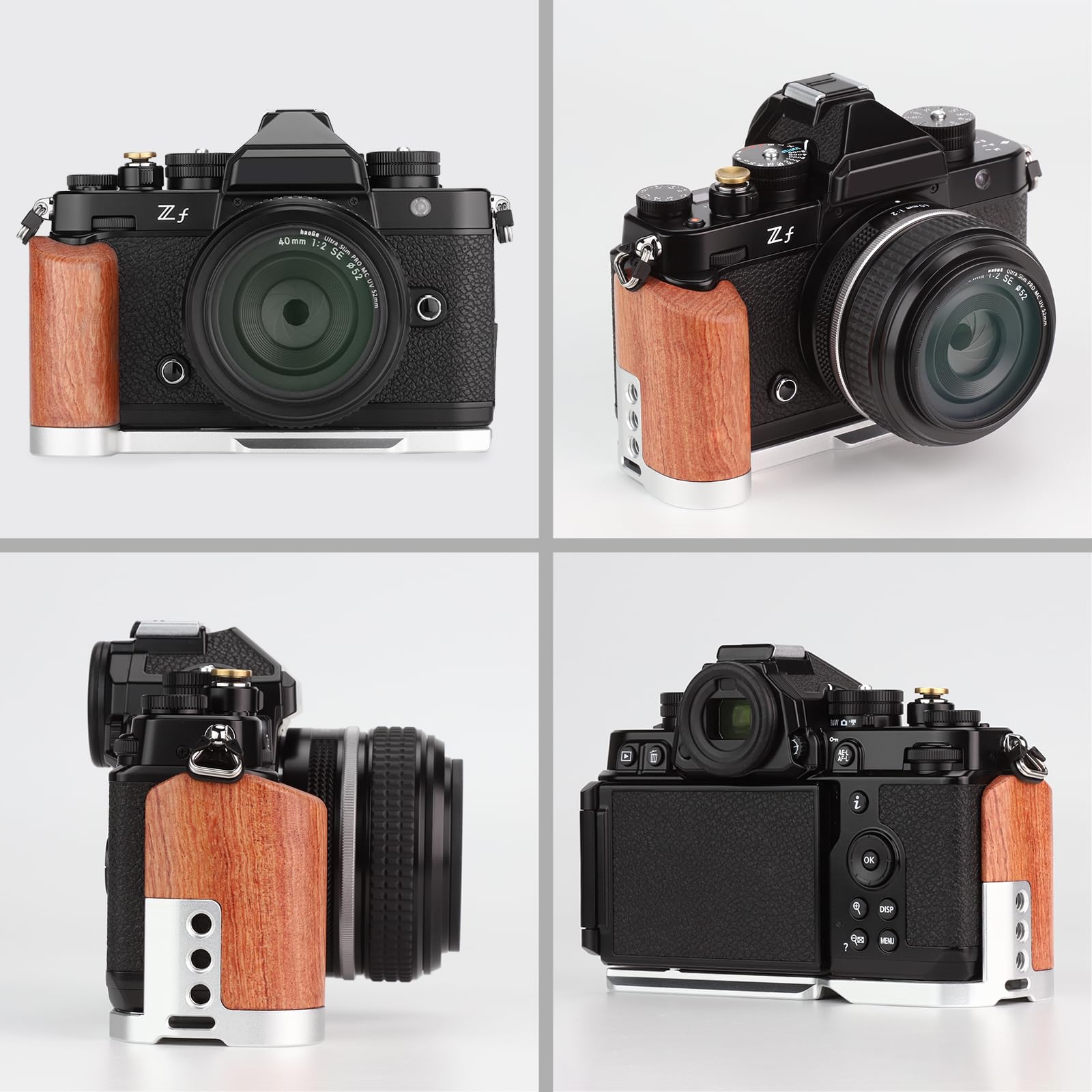 Leftfoto zf Retro Handle L Holder with Rose Wood Handle for Nikon