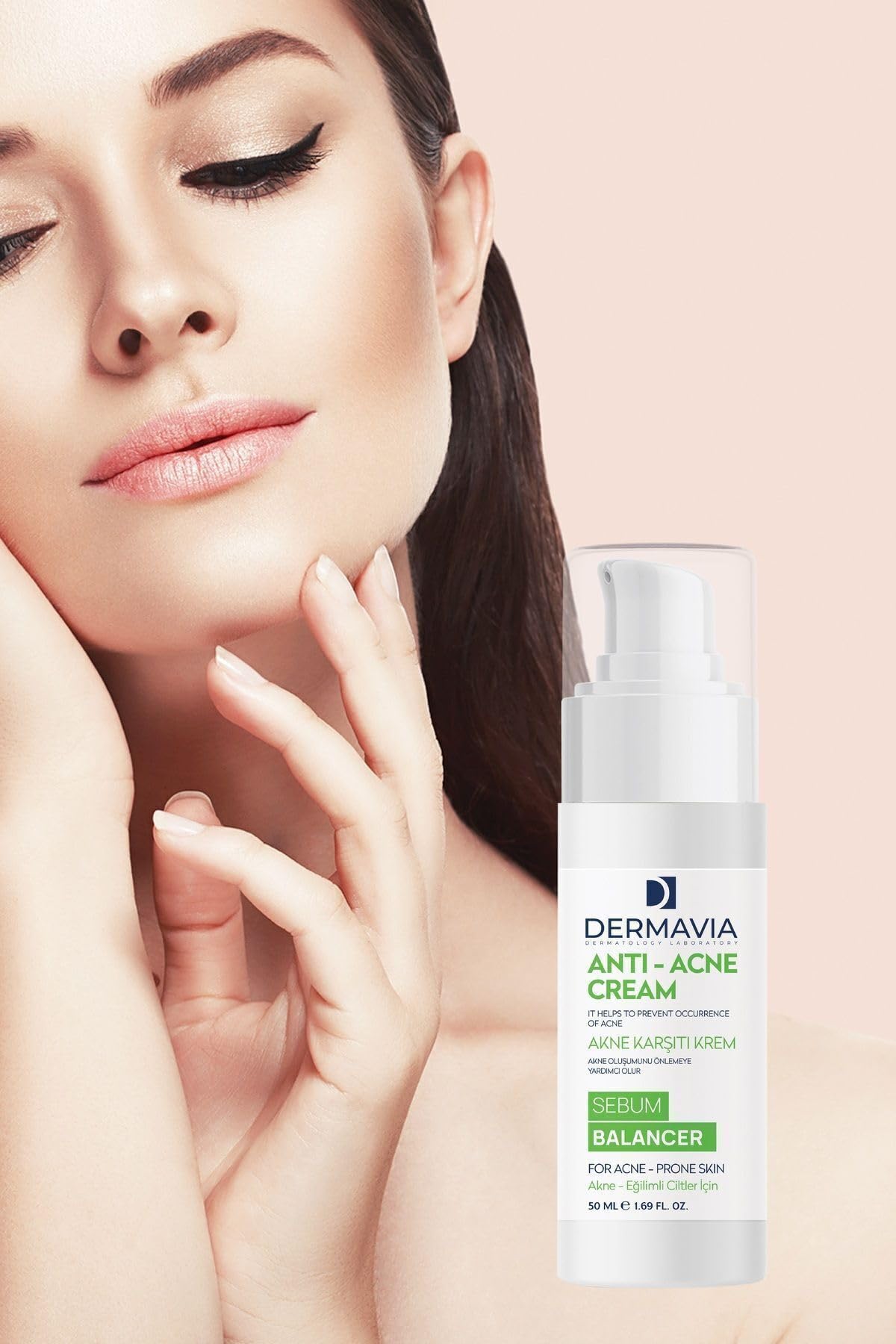 Dermavia Niacinamide Akne Karşıtı Krem 50 ml - Sebum Dengeleyici, Parfümsüz, Tüm Cilt Tipleri için