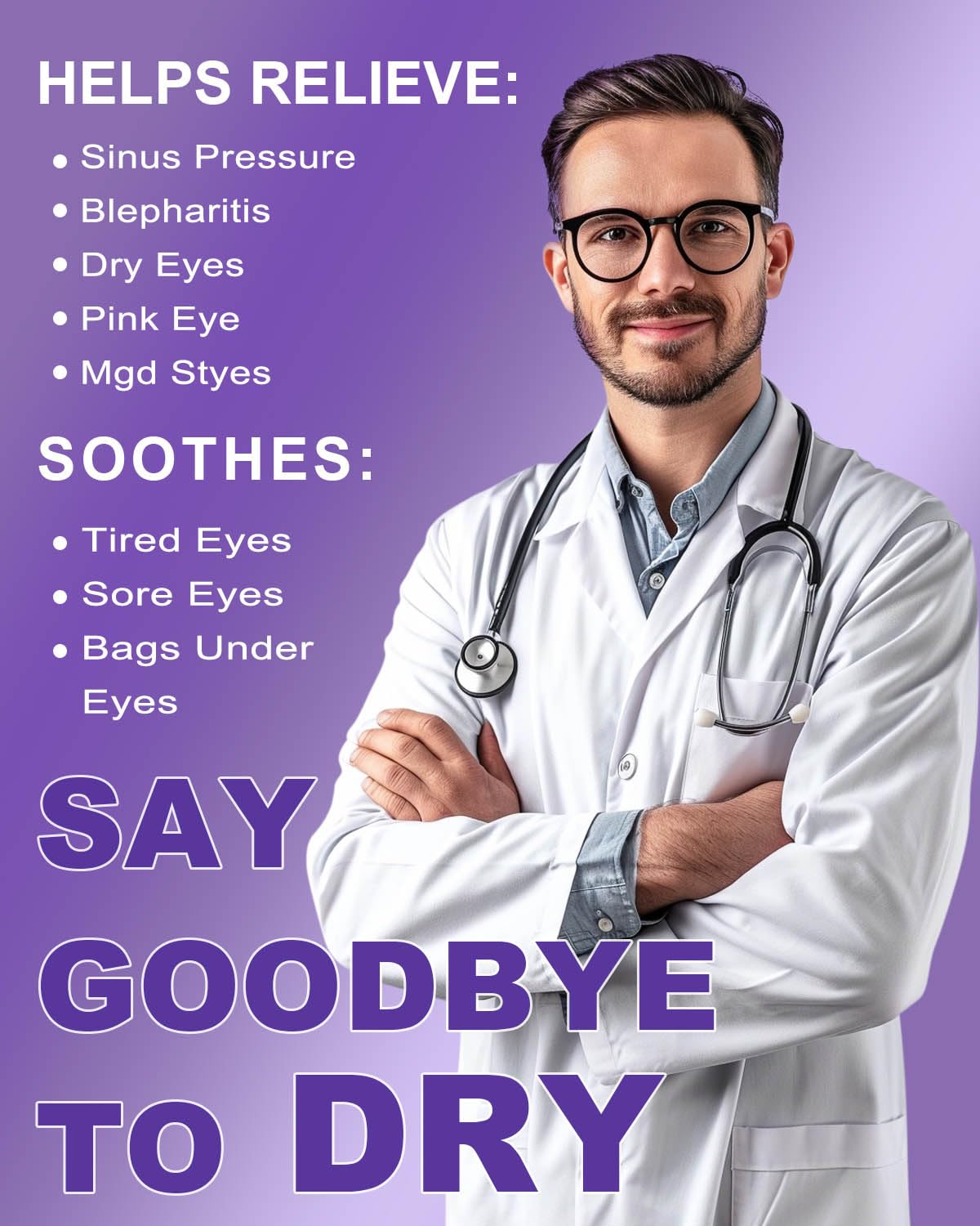 Confezione da 30 maschere per occhi al vapore, color lavanda, impacco caldo per occhi secchi, maschere per dormire, riscaldate automaticamente, rilassanti, per donne, calore umido, lenitiva