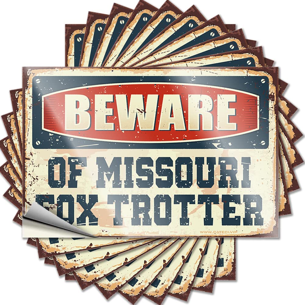 Vintage Decal, Rustic Bumper Beware of Missouri Fox Trotter | Funny Quote Fishing Decals(6X9CM)