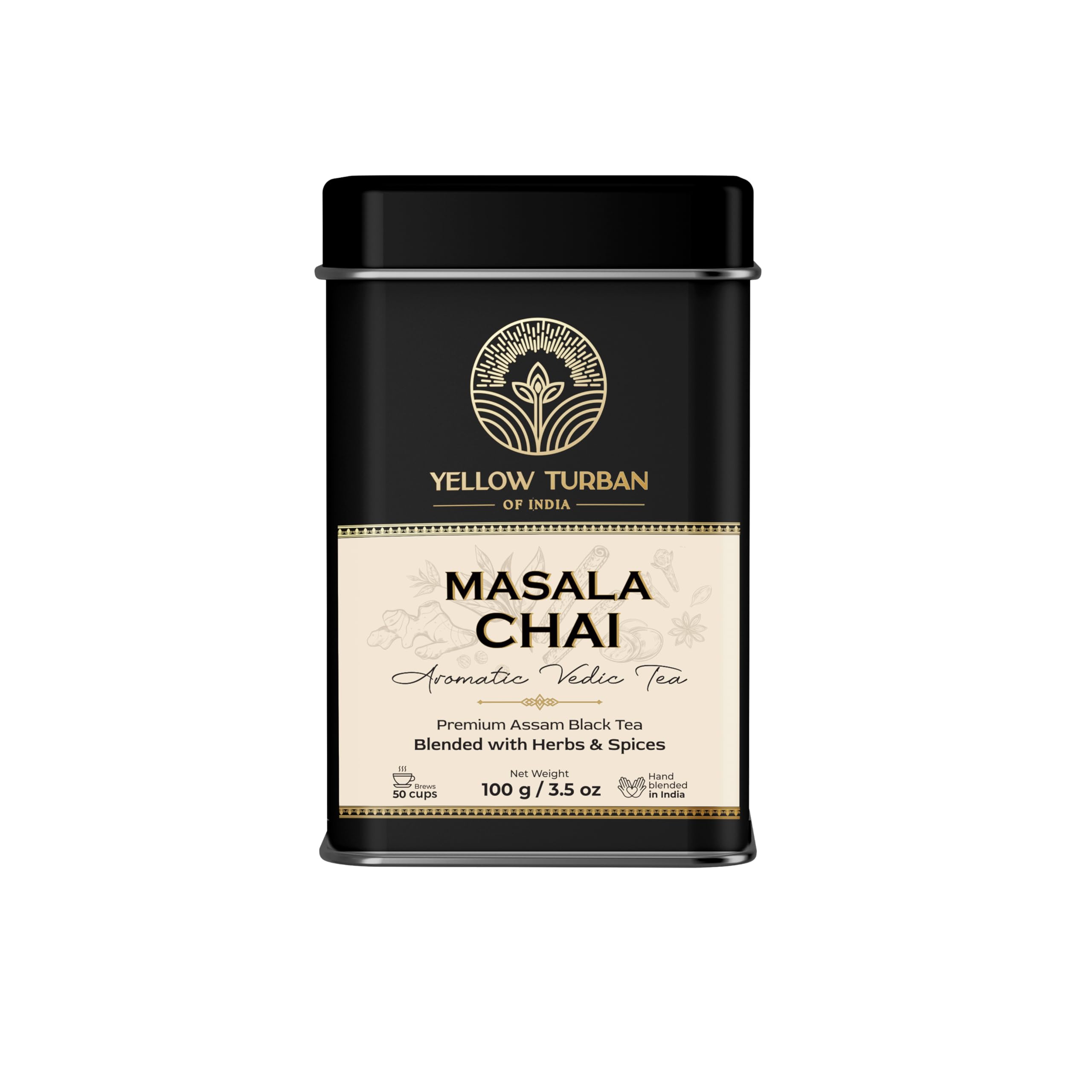 Yellow Turban Masala Chai | 100 g | Enchriched with Cardamom | Ginger | Cloves | Black Pepper | Cinnamon | Refreshing | All Natural Ingrediants (B0BDBRFK1C) Amazon Price History, Amazon Price Tracker