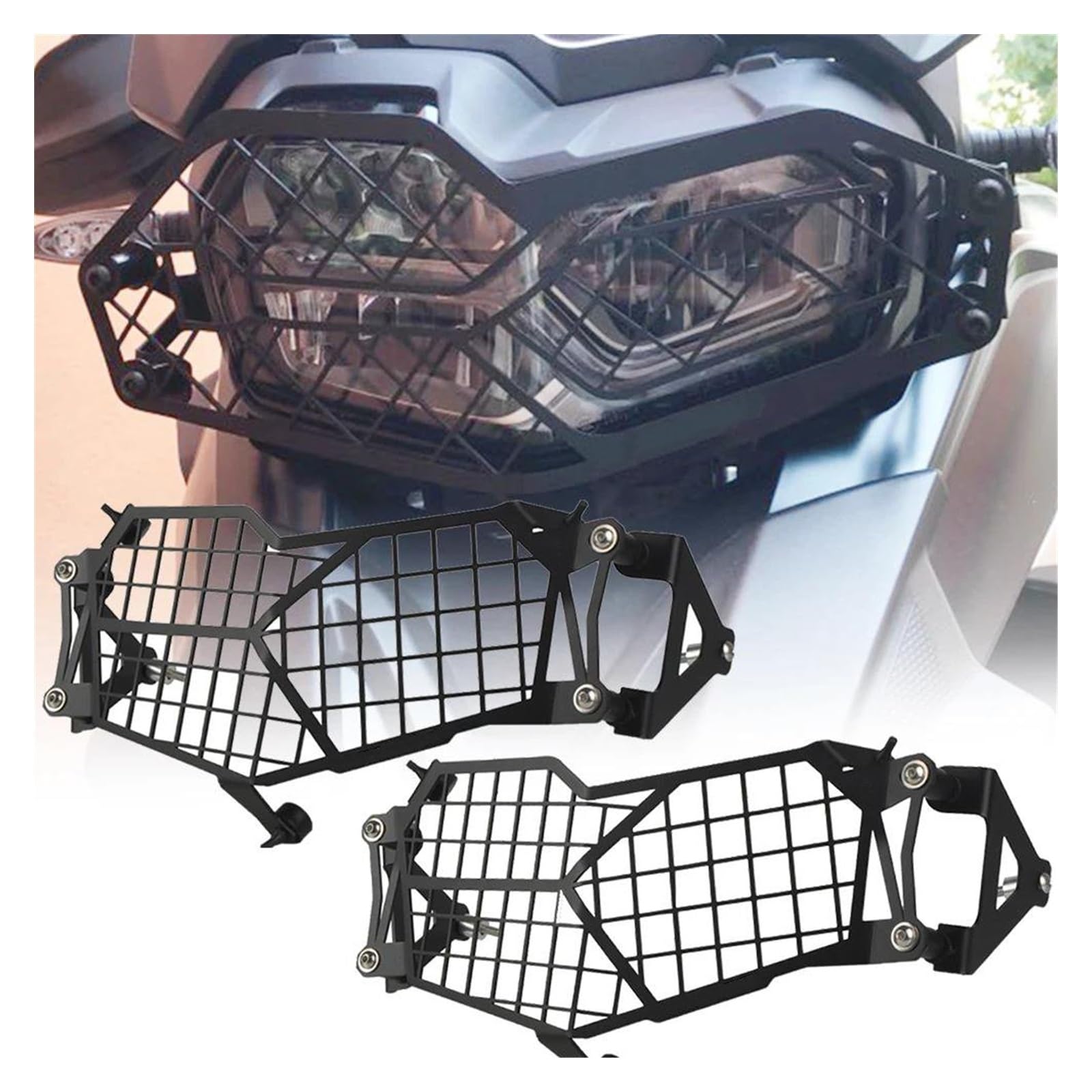 Copertura Protezione Faro Faro Del Motociclo Copertura Della Protezione Griglia Protezione Per BMW Per F750GS Per F750 Per F 750 GS 2018 2019 2020 2021 Maschera Lampada (Colore : B