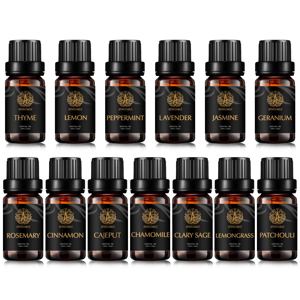 Aromatherapie Lavendel ätherische Öle Set für Diffusor, 13x10ml Rosmarin ätherisches Öl Kit für zu Hause, 100% reines Cajeput ätherisches Öl Set - Zimt, Jasmin, Zitrone Öle...