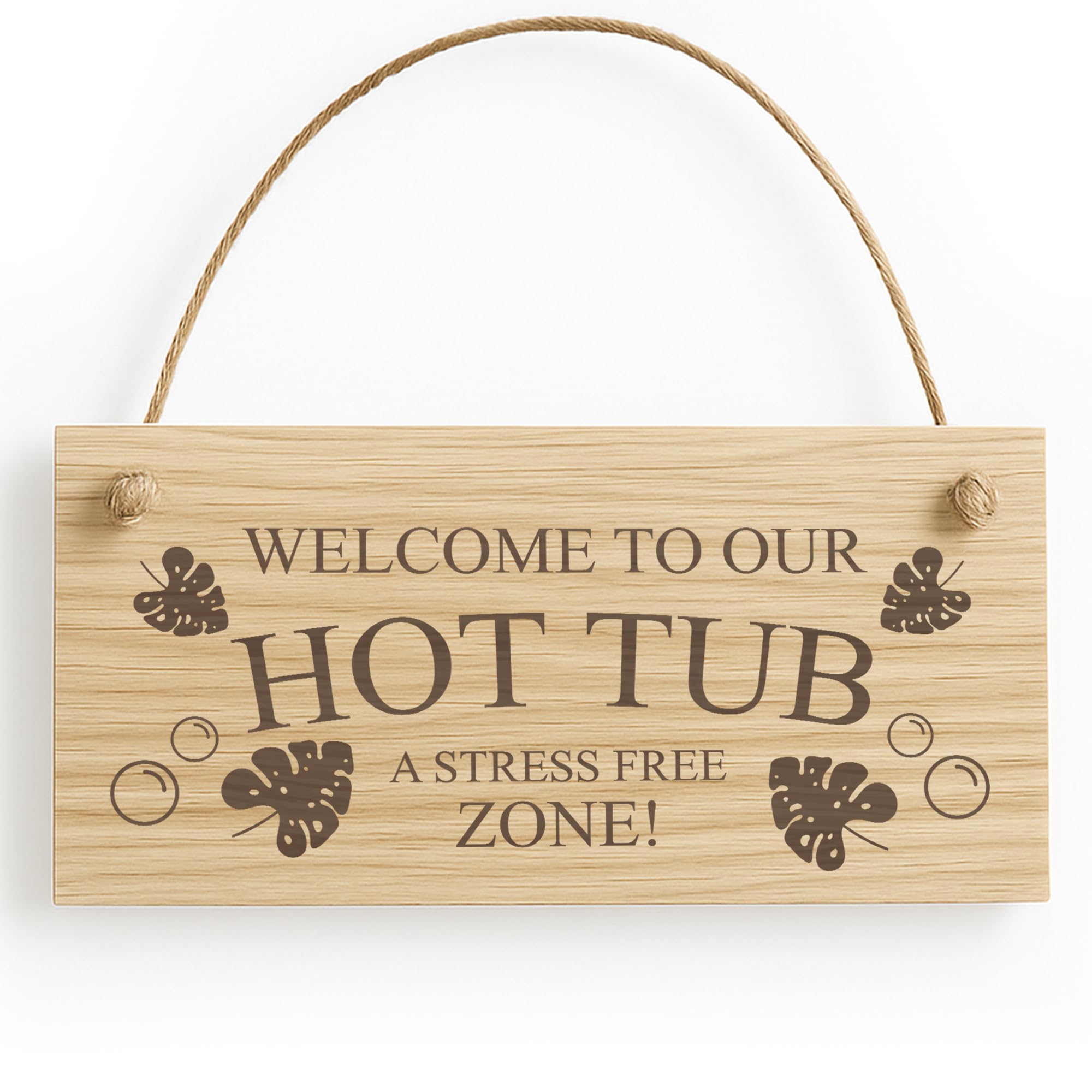 Red Ocean Hot Tub Signs And Plaques Stress Free Zone Engraved Wood Shed Sign Summer House Garden Plaque
