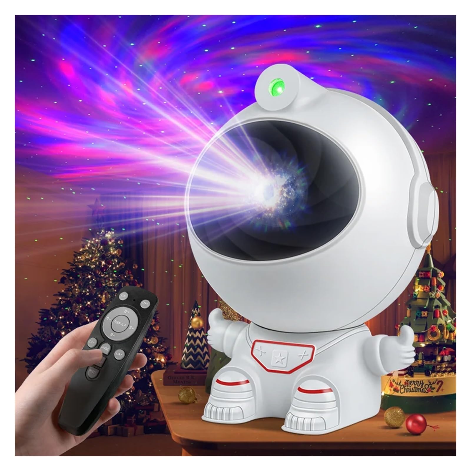 Astronauta Galaxy Atmosphere Projektor Światło Wir Kolorowy Obracający Mgławica Projekcja Lampa Laserowa Nocne Z Naklejką DIY StwóRz Atmosferę