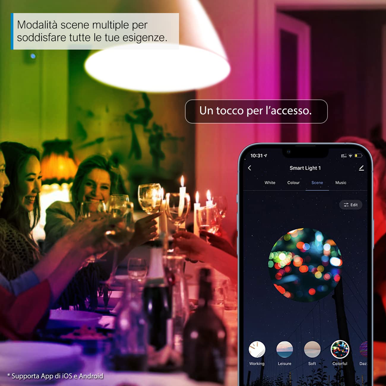 LVWIT Lampadina LED Smart Wifi Con Attacco E27,12W Equivalenti a 100W, 1521Lm,Compatibile con Alexa,Echo and Google Assistant,Intelligente Dimmerabile,Controllo a Distanza da App,Pacco da 4 Pezzi