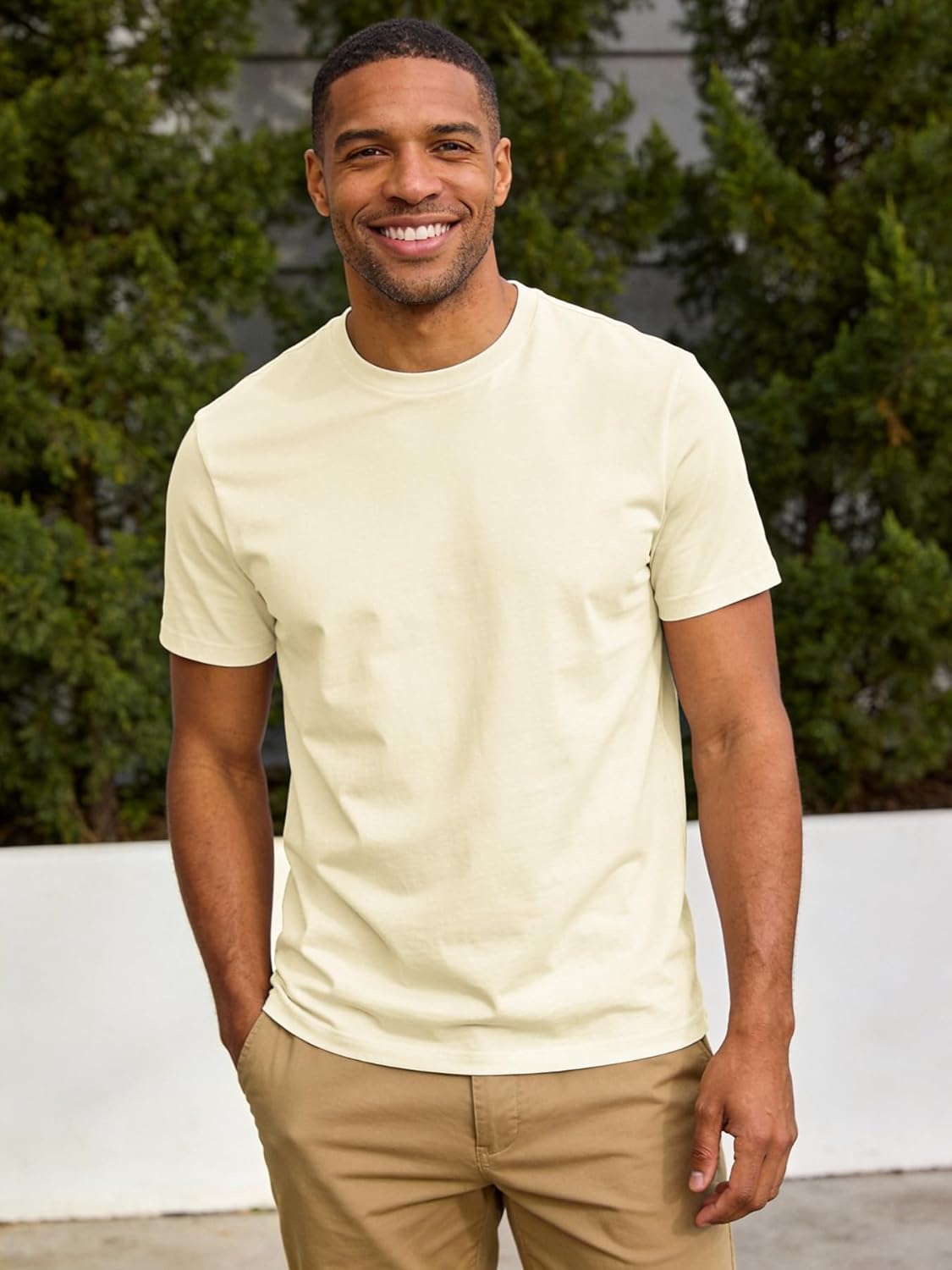 Crewneck Tshirts Men, Plain T Shirts Relaxed Fit, Basic Tees Soft - Image 4