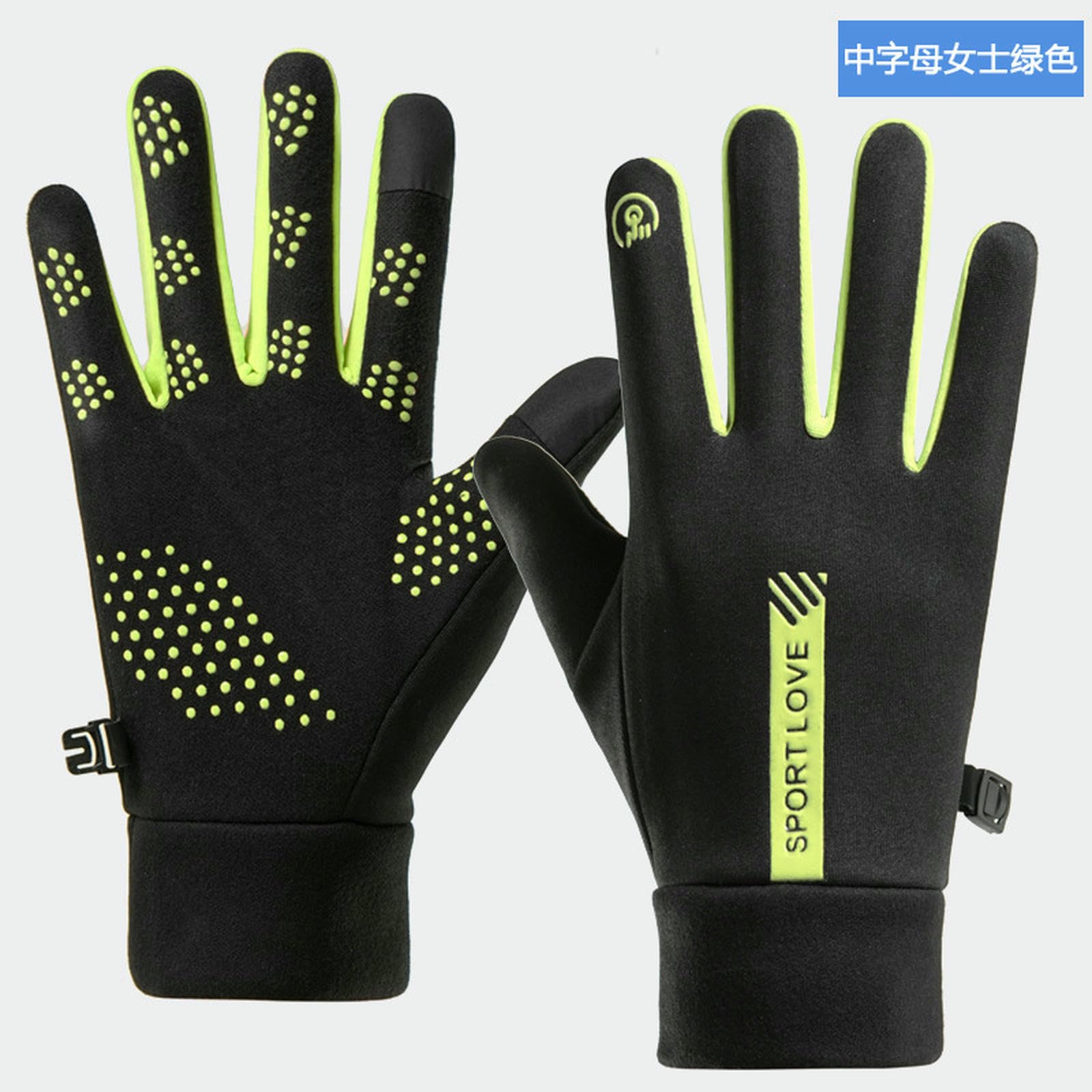 Guantes de Ciclismo de Invierno Impermeables para Correr con Pantalla táctil para Hombre y Mujer (Rosa a A)