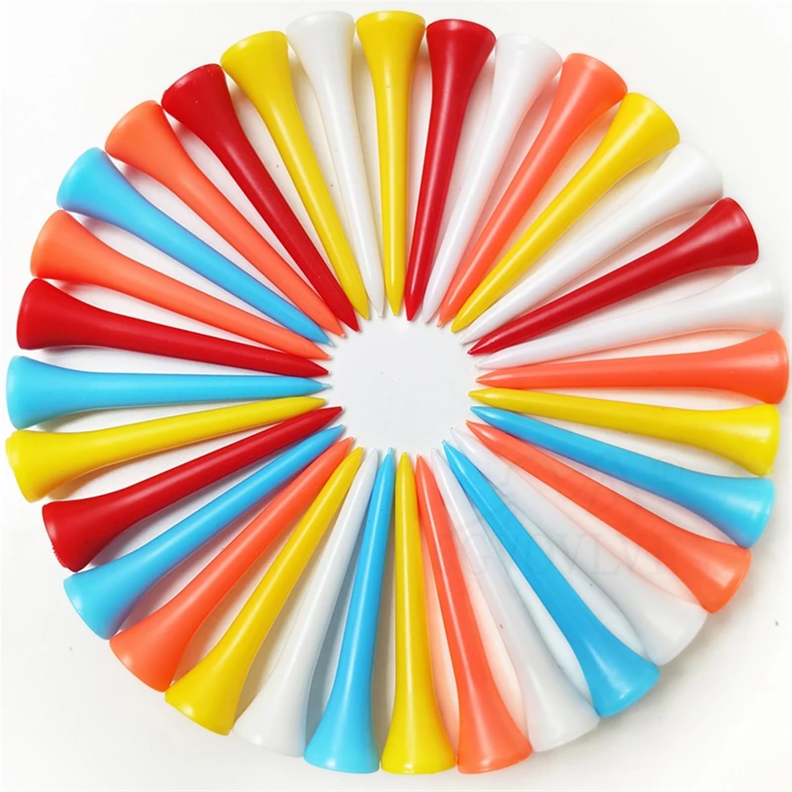 Golf Tee 100Pcs Golf Tees Kunststoff Golf-Tee for Golf Ball Gemischt Farbe Golf Zubehör FüR Einen Idealen Abschlag