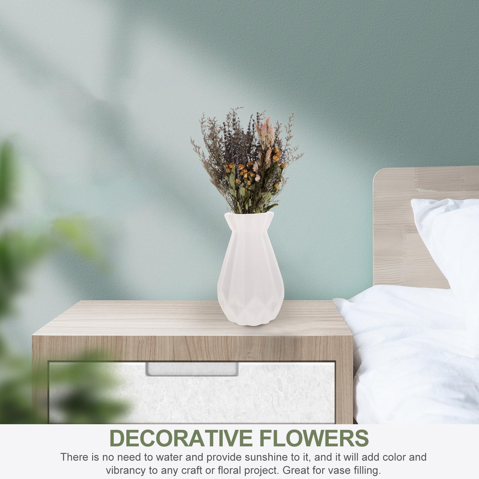 Ramo de Flores Secas y Lavanda para Decoración Rústica en Jarrón, Adecuado para Bodas y Navidad Material de Plantas Preservadas