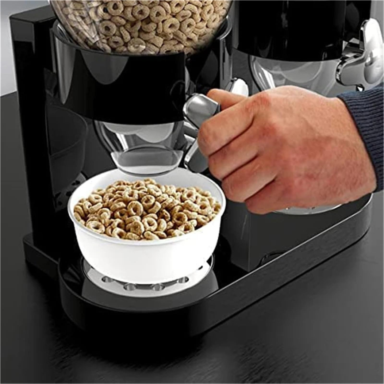 Contenitori for la conservazione degli alimenti di grande capacità for dei cereali for da cucina Per Cereali(Black 2L)