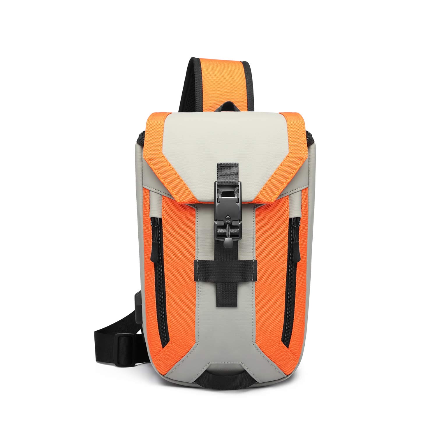 FANDARE Borsttas Sling Crossbody Bag met USB Heren Dames