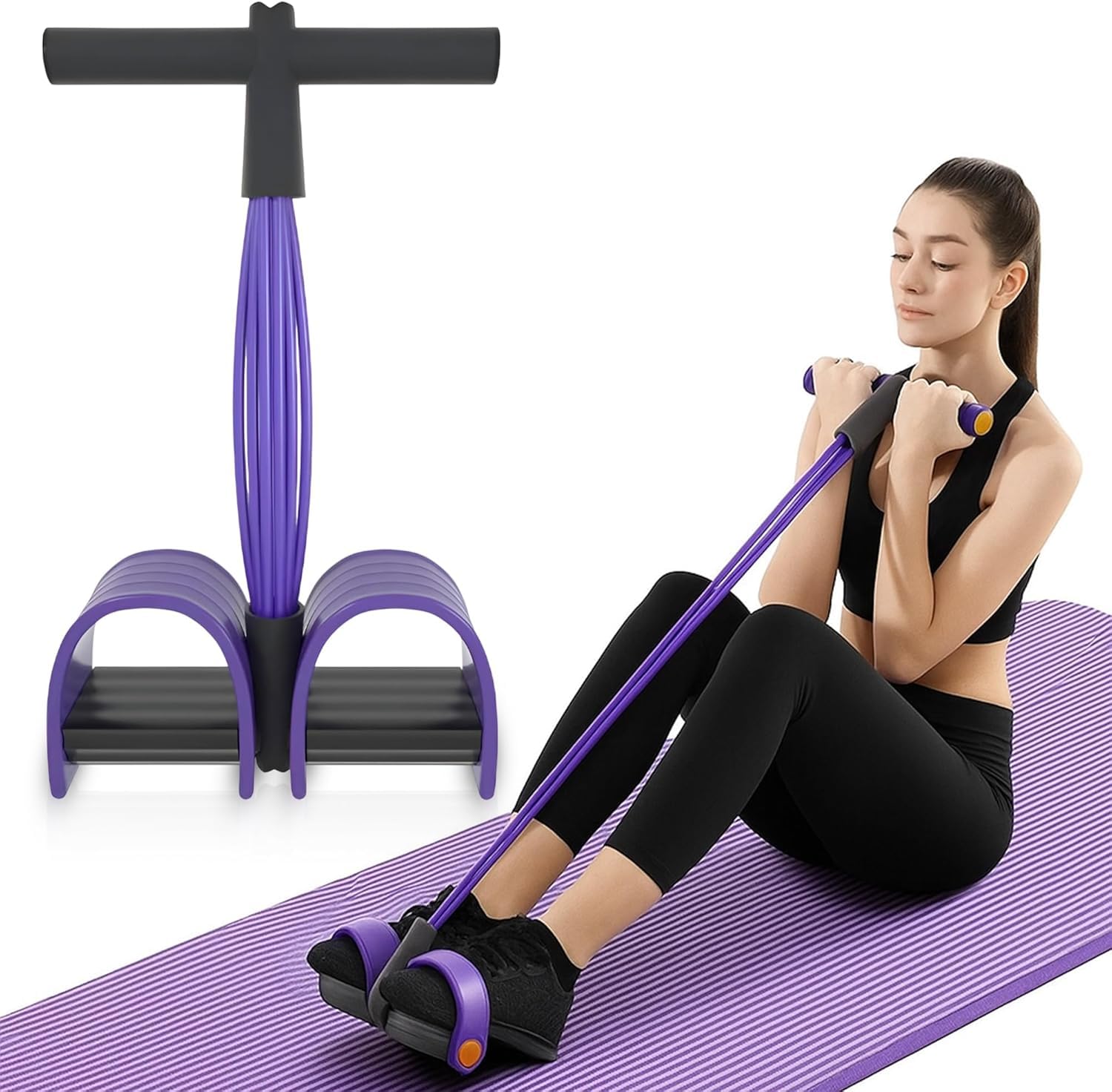 Pull Reducer Bands 4 Tubes Body Pedal Exerciser Yoga Crossfit Exercise, Arm Exercise, Body Building Training Men and Women (Multicolor) (P - 1 Pull Reducer)-image-49