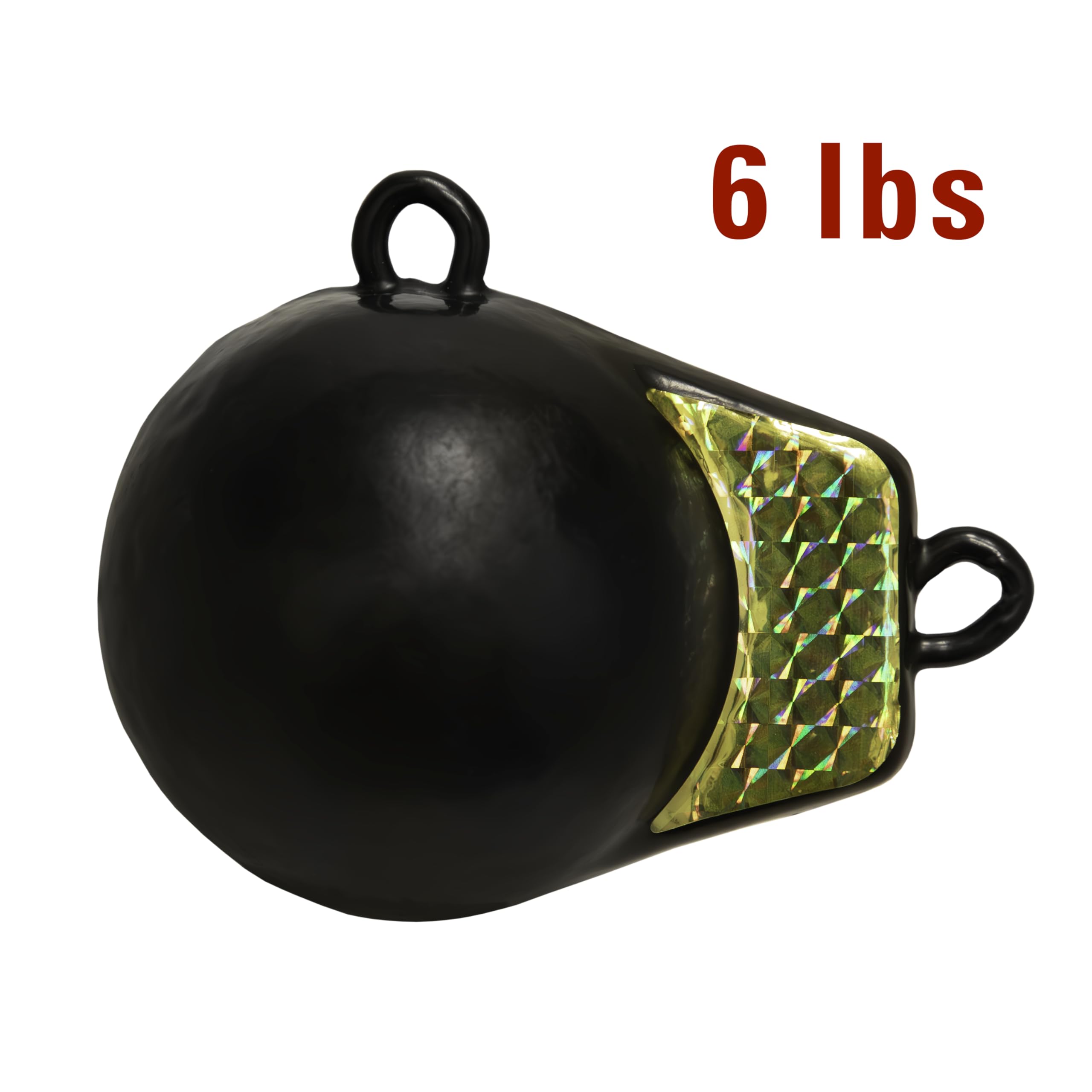 Extreme Max 3006.6947 Beschichteter Ball mit Finne Downrigger Gewicht - 2,7 kg mit Gold Flash