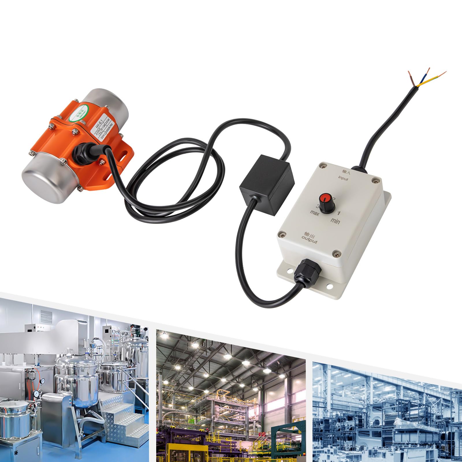 30W 220V Elektrischer Vibrationsmotor AC Vibration Motor Asynchroner Vibrationsmotor Mehrzweckmotor mit Drehzahlregler Elektrischer Rüttler
