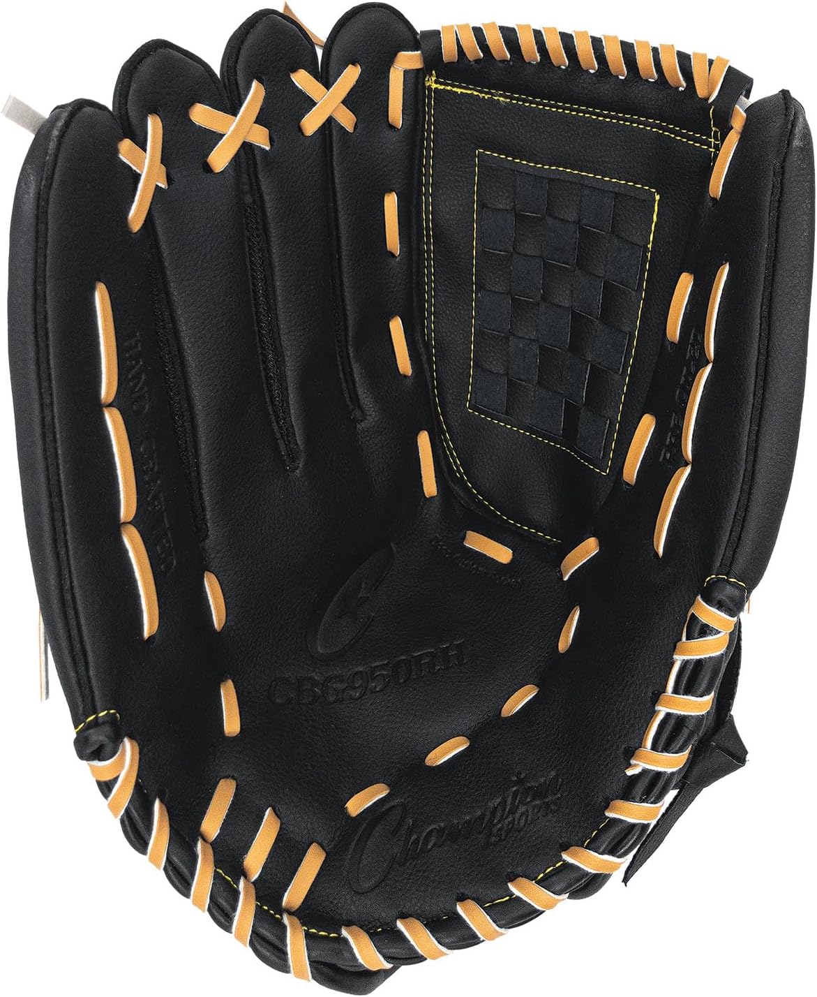 Champion Sports Exceptional Comfort Grip Left-Handed Glove - Triple Bar Open Web with Fastback Design - Deep-Set Pocket, Adjustable Wrist Strap with Velcro® Closure - Adult XL - H.S.
