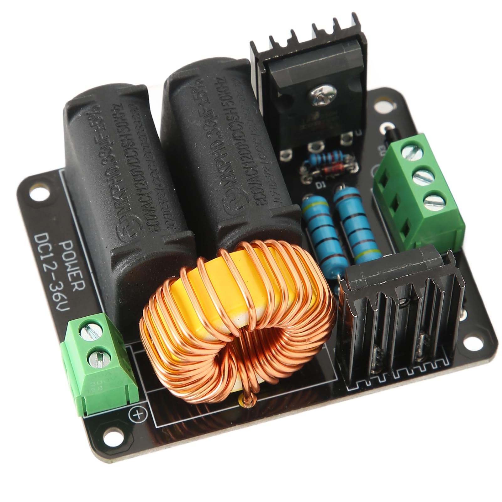 ZVS-Treiber-Modul 300W – Flyback 8x8x3 Cm, DC 12‑30V, 3A No-Load, Für Induktionsheizung, Abs-Gehäuse, Frequenz 30‑50 KHz
