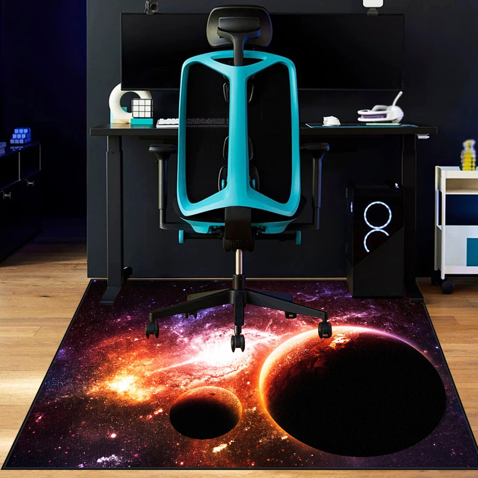 Office Gaming Chair Mat for Hard Floors | Chair Mat for Carpeted Floors Anti-Slip Desk Mat | Computer Gaming Chair Mat for Wooden Floor Protector for Home Office, Carpet Chair Mat 110 x 170 cm